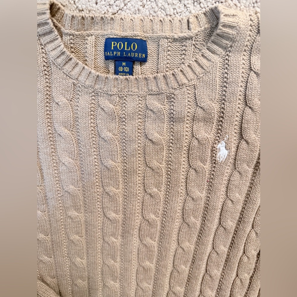 Polo by Ralph Lauren Beige Cable Knit Sweater
